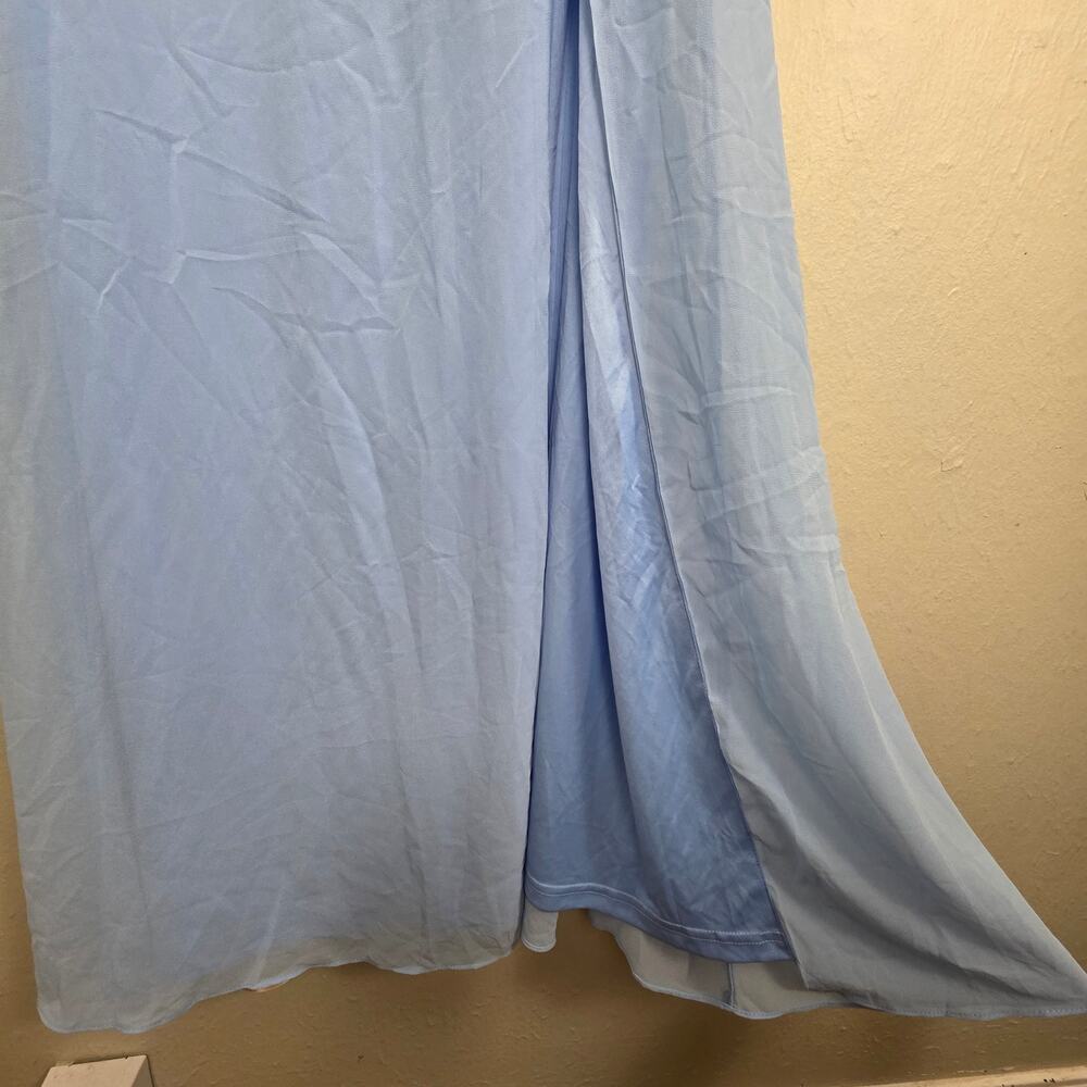 NWT Lulus Magical Magnetism Light Blue Off The Shoulder Maxi Dress Small - Picture 9 of 12